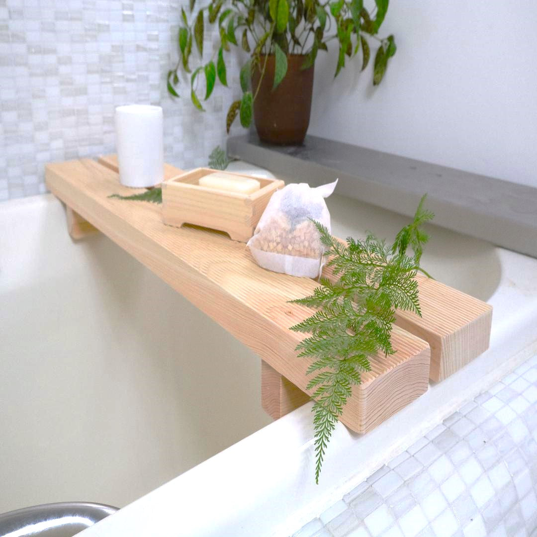 Japanese Bathroom Accessories Set | Handmade Hinoki Bath Bench & Soap ...