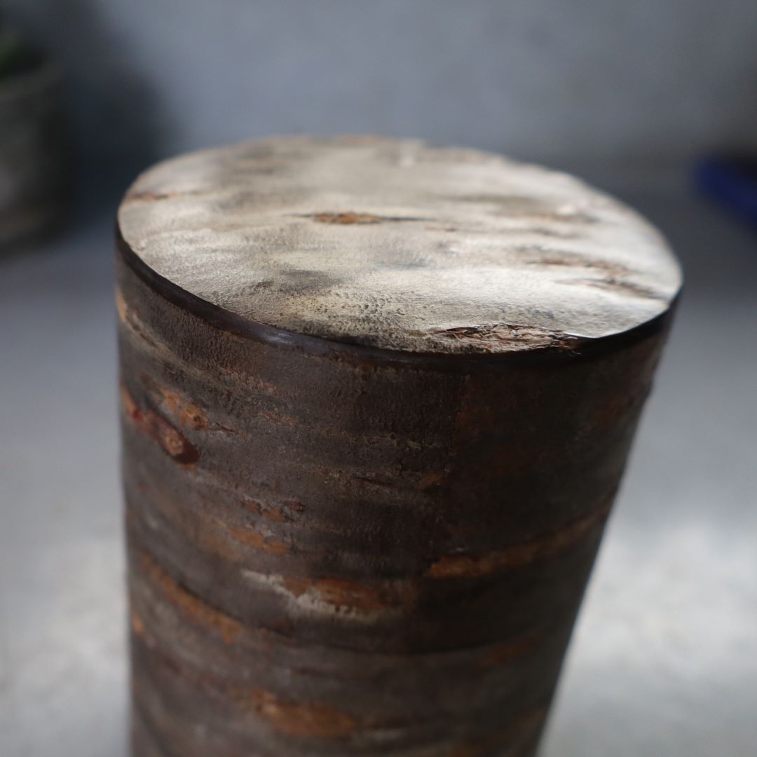 close-up cherry bark caddy