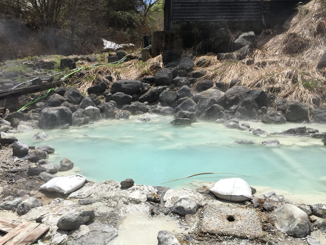 source of a hot spring water in Aomori