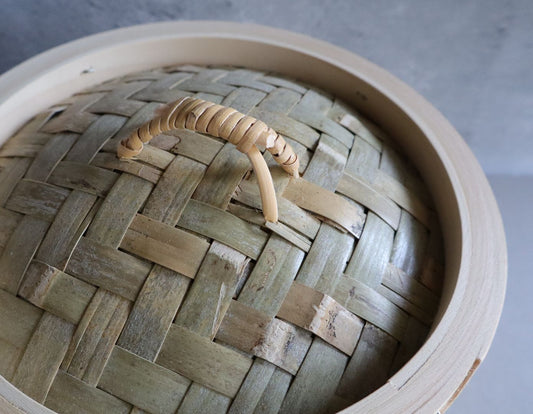Handmade Japanese Hinoki & Bamboo Seiro Steamer | Authentic Wooden Steaming Basket