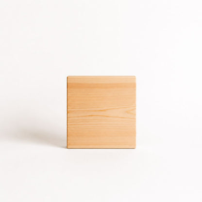 Wooden block on a white background