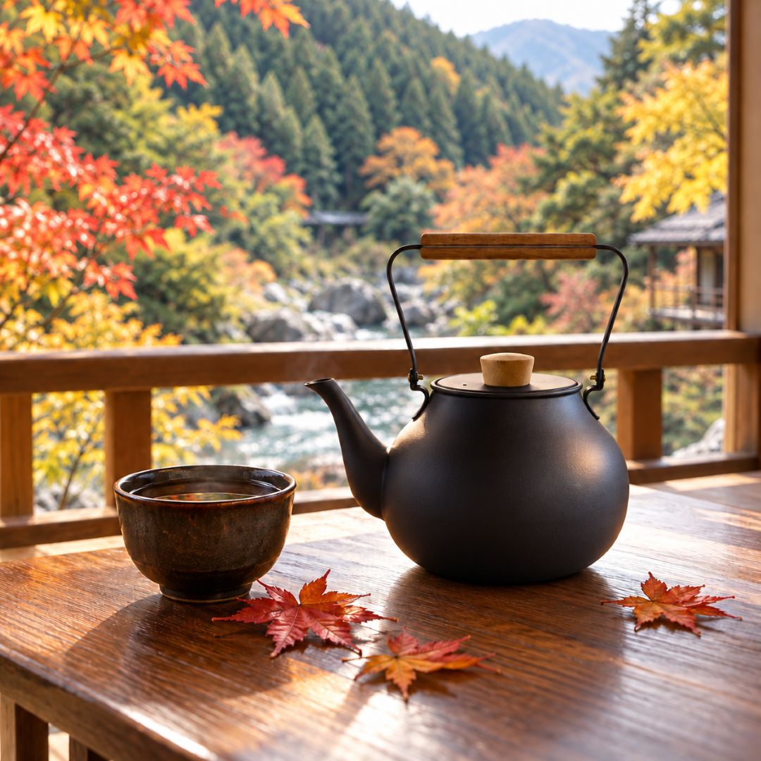 Black Stainless Steel Teapot