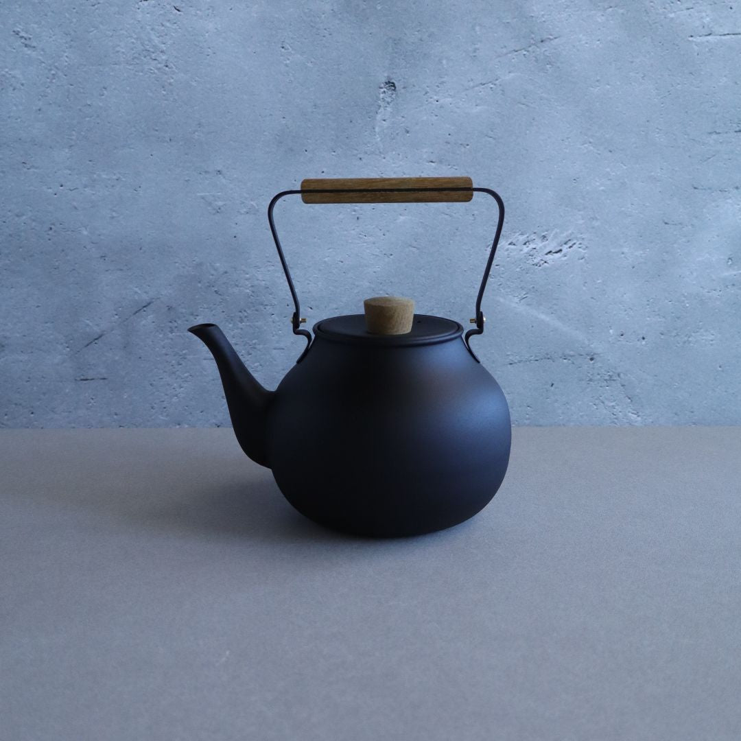 Black Stainless Steel Teapot