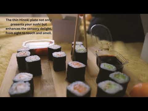 Eco Friendly Sushi Tray | Premium Hinoki Wood Craft