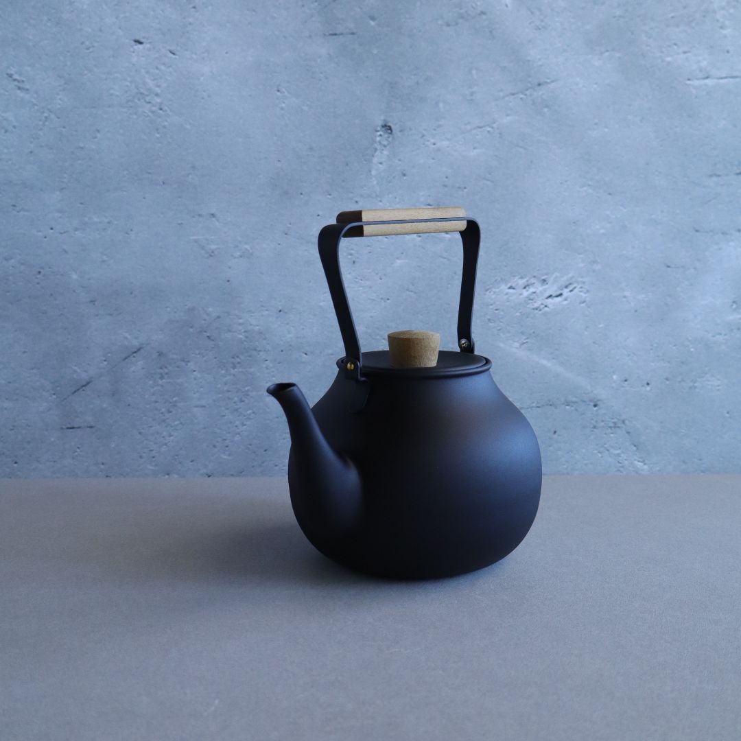 Black Stainless Steel Teapot