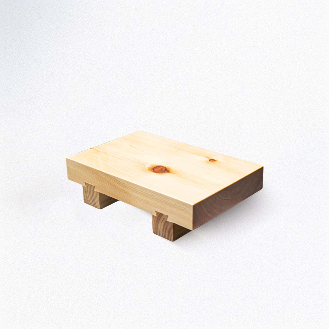 sushi tray on a white background