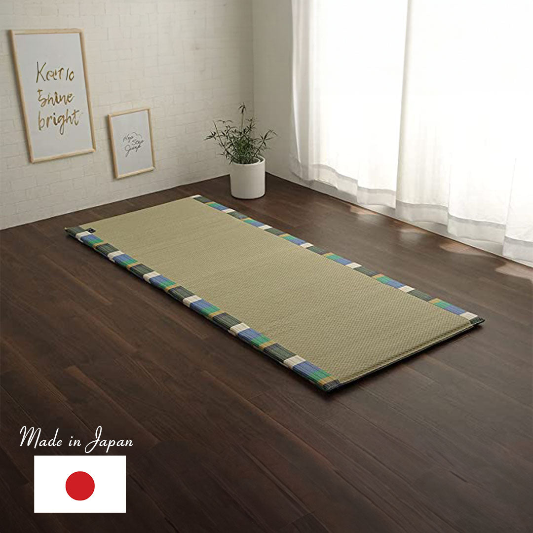 foldable tatami mattress on a wood floor