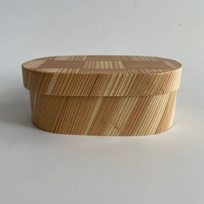 Traditional Wooden Bento Box - Japanese Cedar - Square or Ellipse