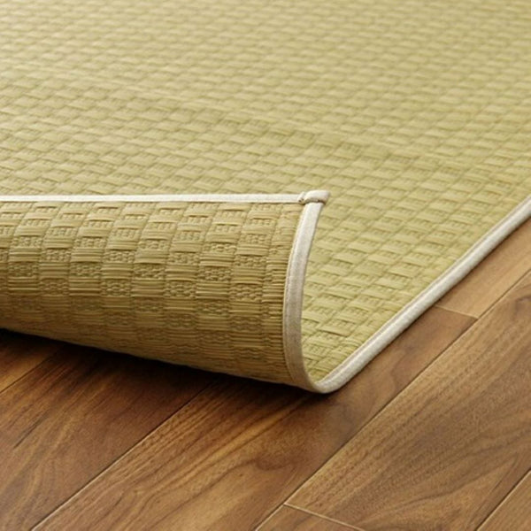 a tatami corner on a wooden floor